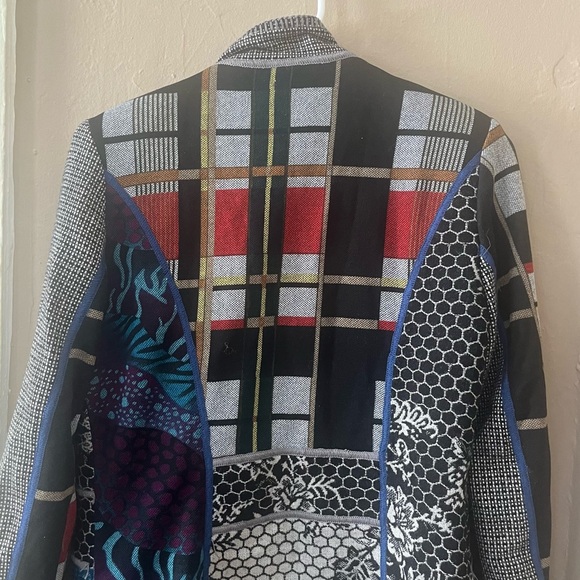 totw β’ multicolor patchwork unique statement jacket - Picture 13 of 16